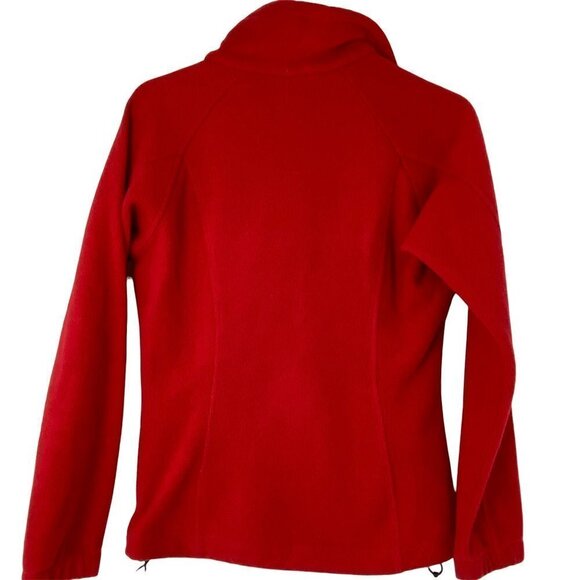 COLUMBIA Red Fleece Zip Jacket, Women's S - Picture 2 of 8